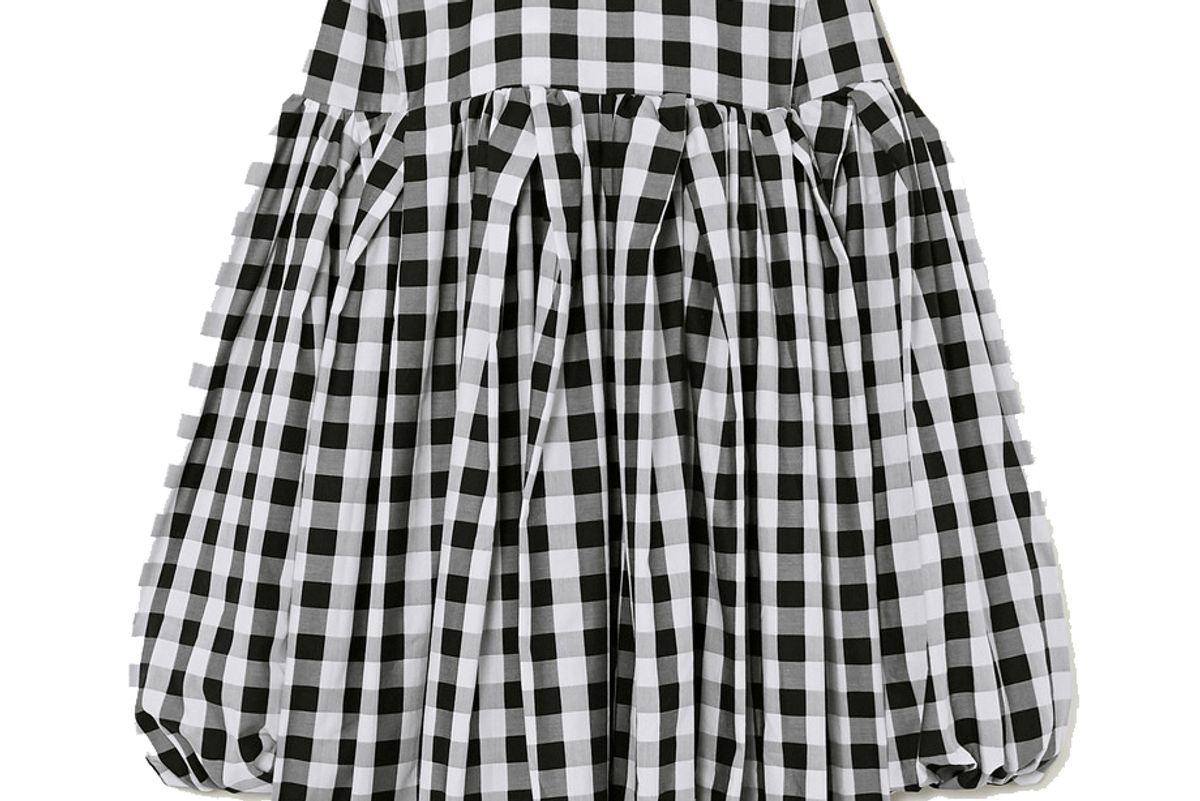 marques'almedia gingham cotton mini dress