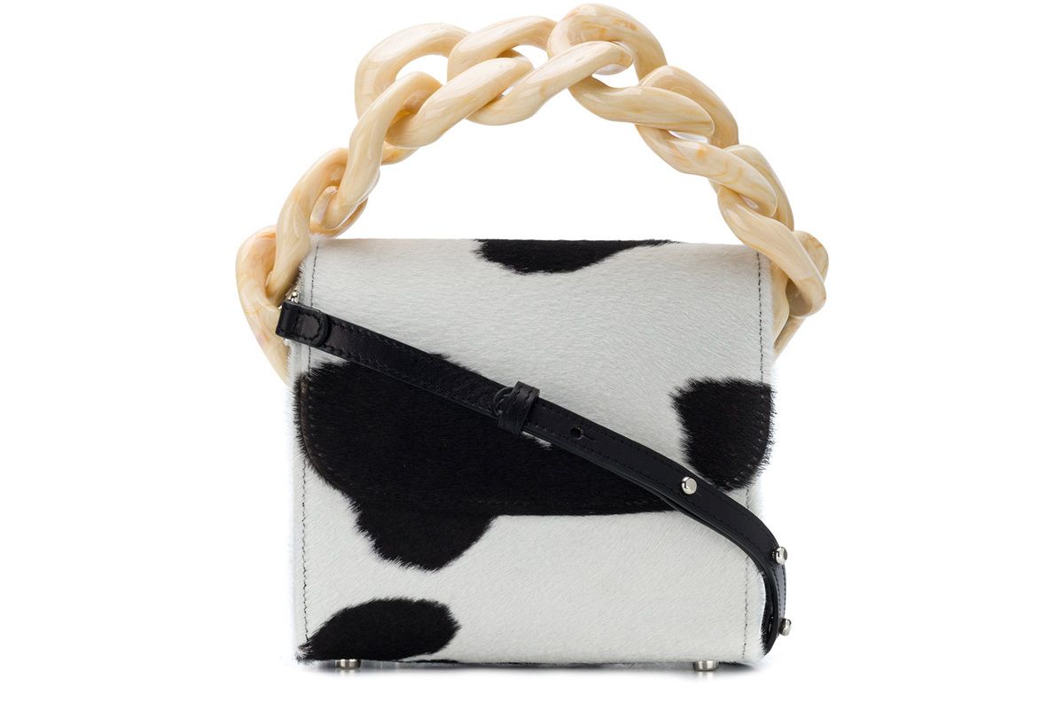 marques almeida calf hair mini bag