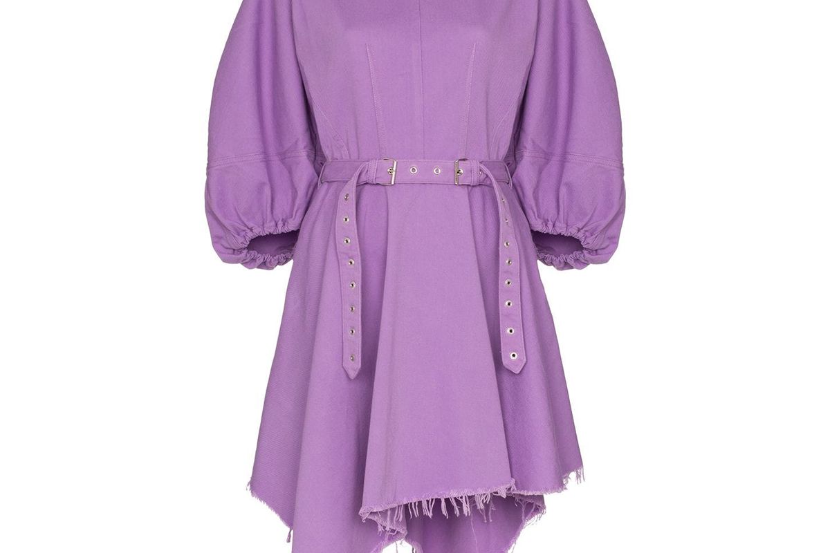 marques almeida voluminous sleeve belted dress