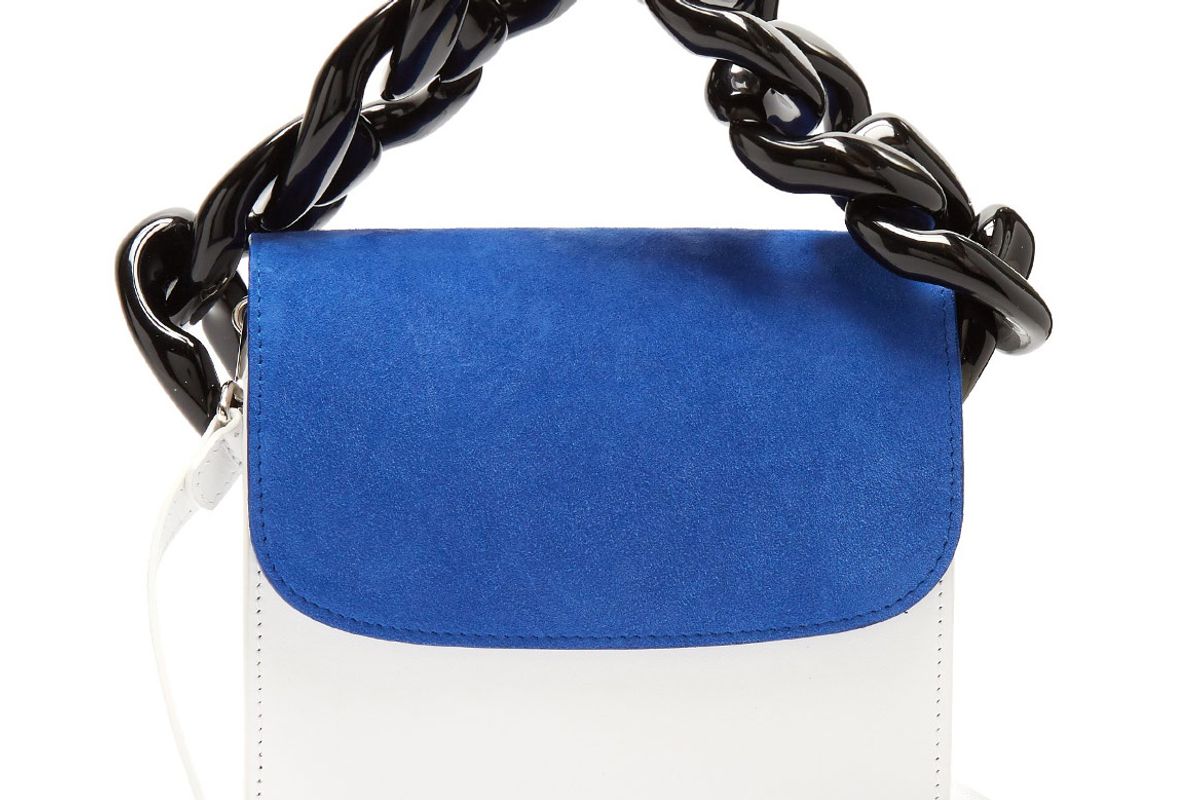 Oversized Curb-Chain Leather Shoulder Bag
