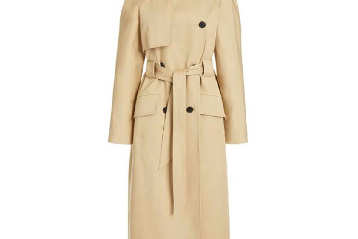 martin grant cotton gabardine trench coat