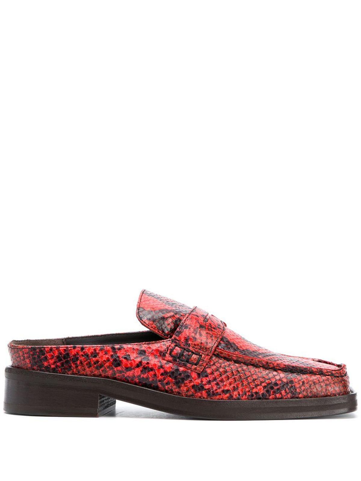 martine rose arches snakeskin print mules