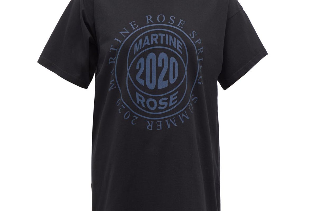 martine rose logo print two way cotton t shirt
