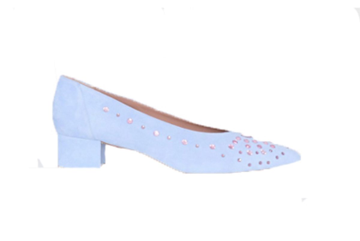 maryam nassir zadeh luz pump clear azure suede