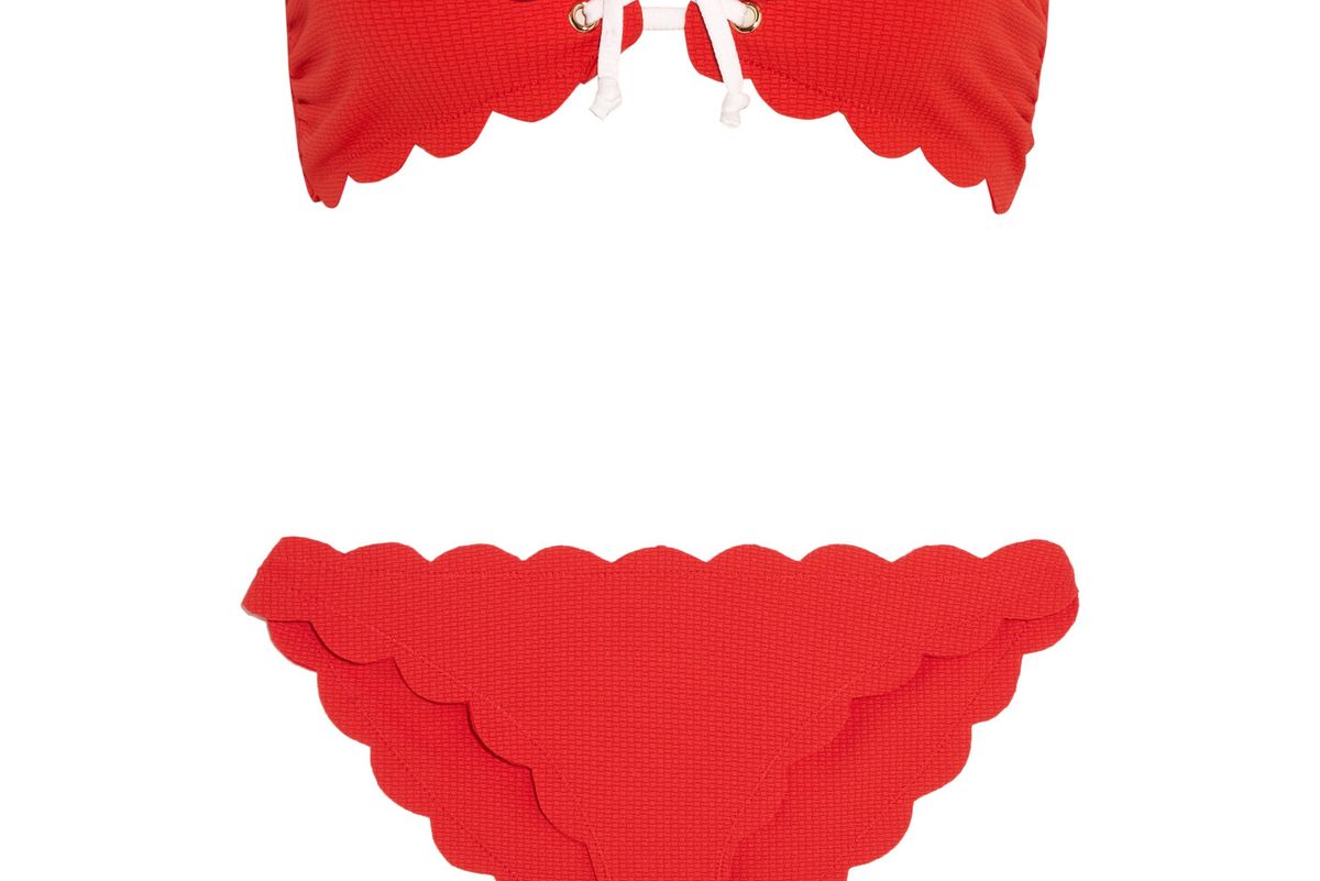 Antibes Scalloped Bandeau Bikini Top