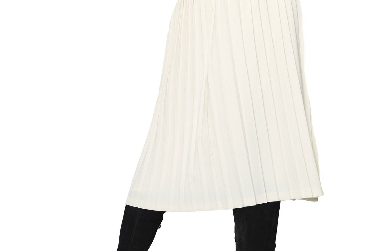 Ecru Pleated Skirt