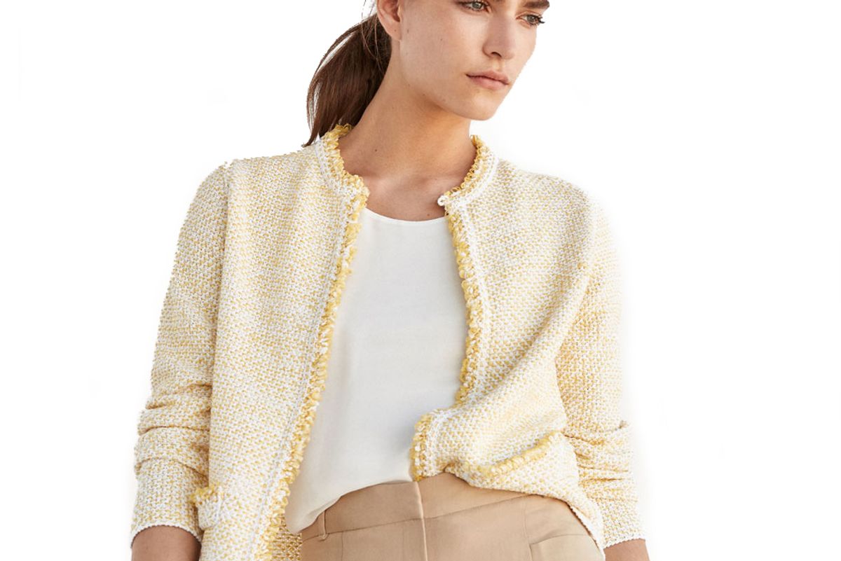 Embellished Cardigan with Frayed Detail