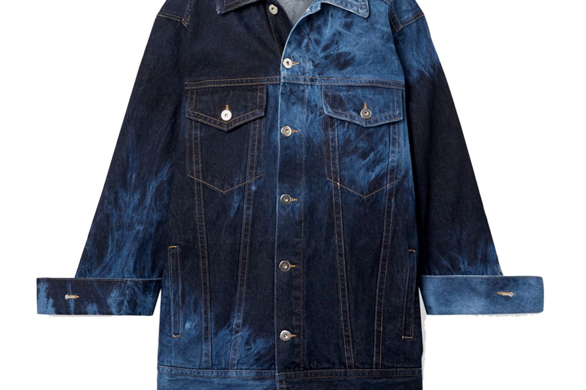 matthew adams dolan oversized tie dyed denim jacket