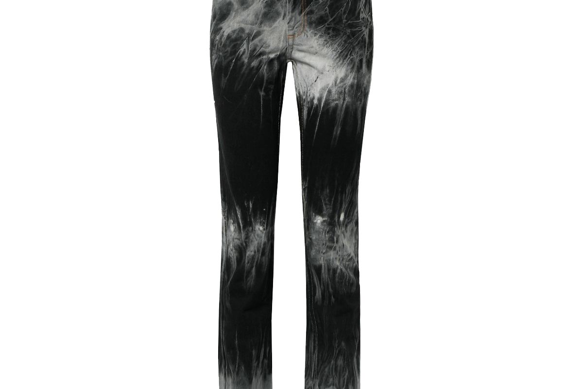 matthew adams dolan tie dye high rise slim leg jeans