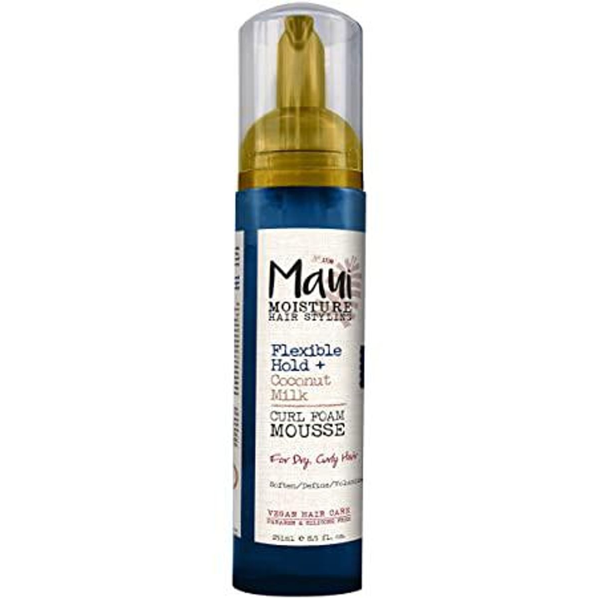 maui moisture flexible hold and coconut milk curl foam mousse