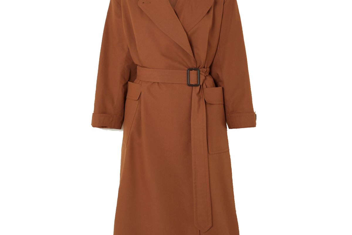 max mara the cube cotton and silk blend trench coat