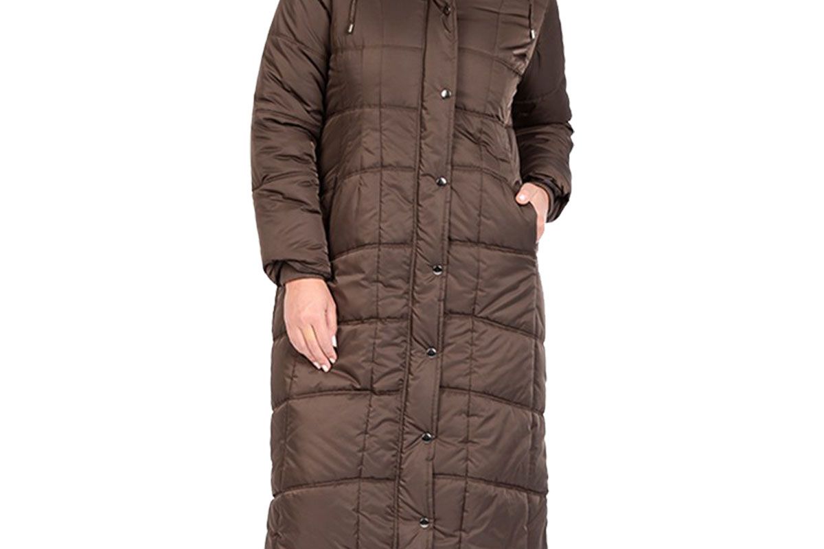 Maxi Puffer Coat with Detachable Faux Fur Hood