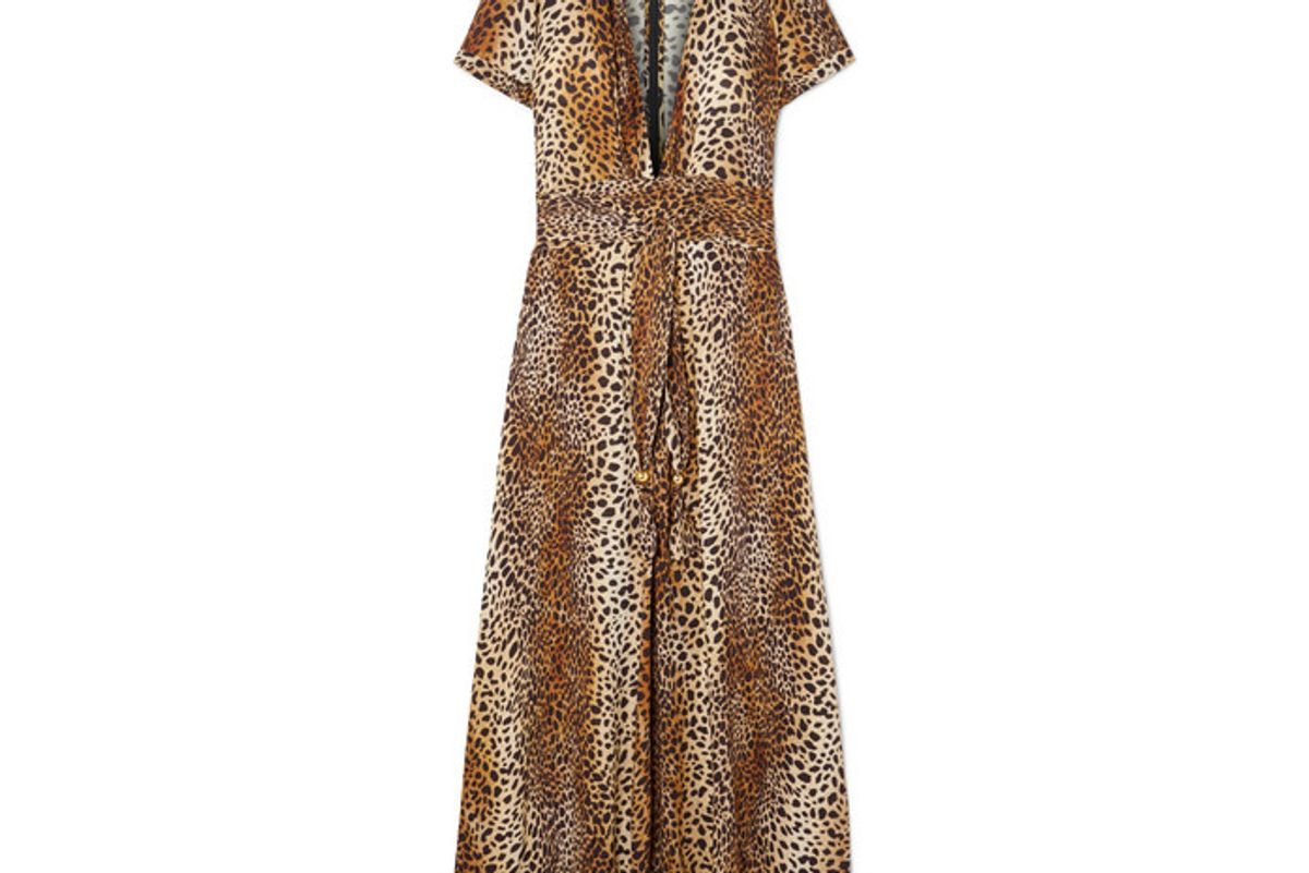 melissa odabash lou leopard print georgette maxi dress