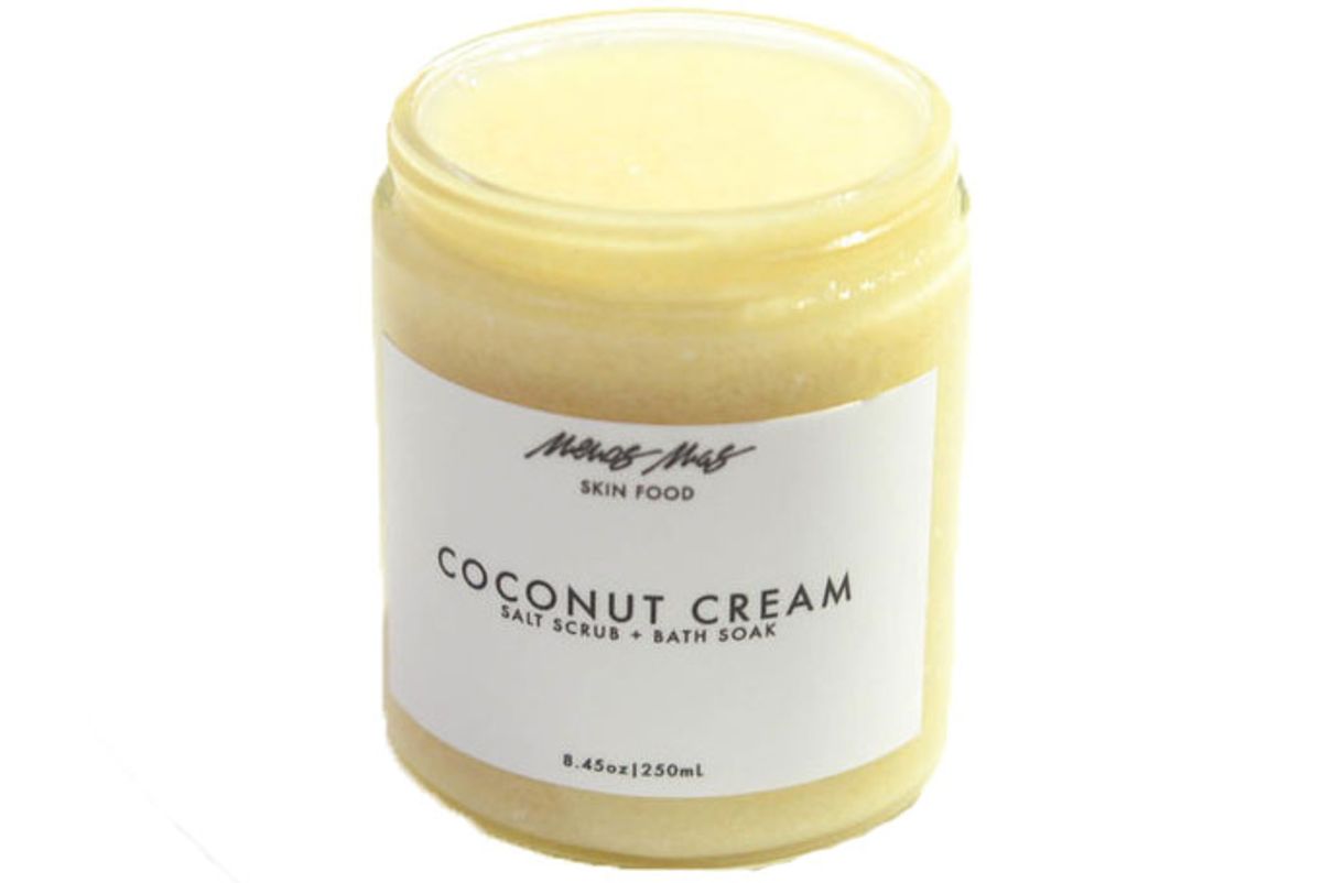 menos coconut cream body scrub bath soak