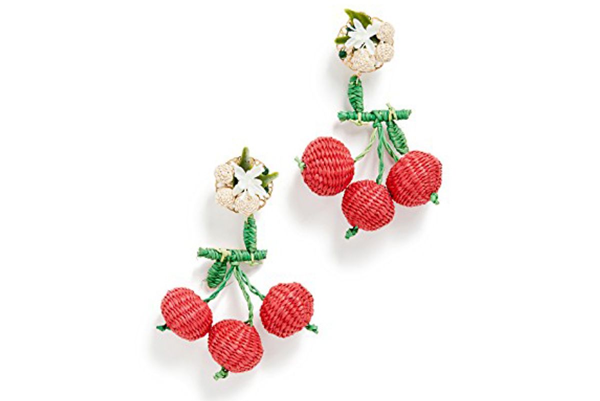 mercedes salazar cherry cultured pearl earrings