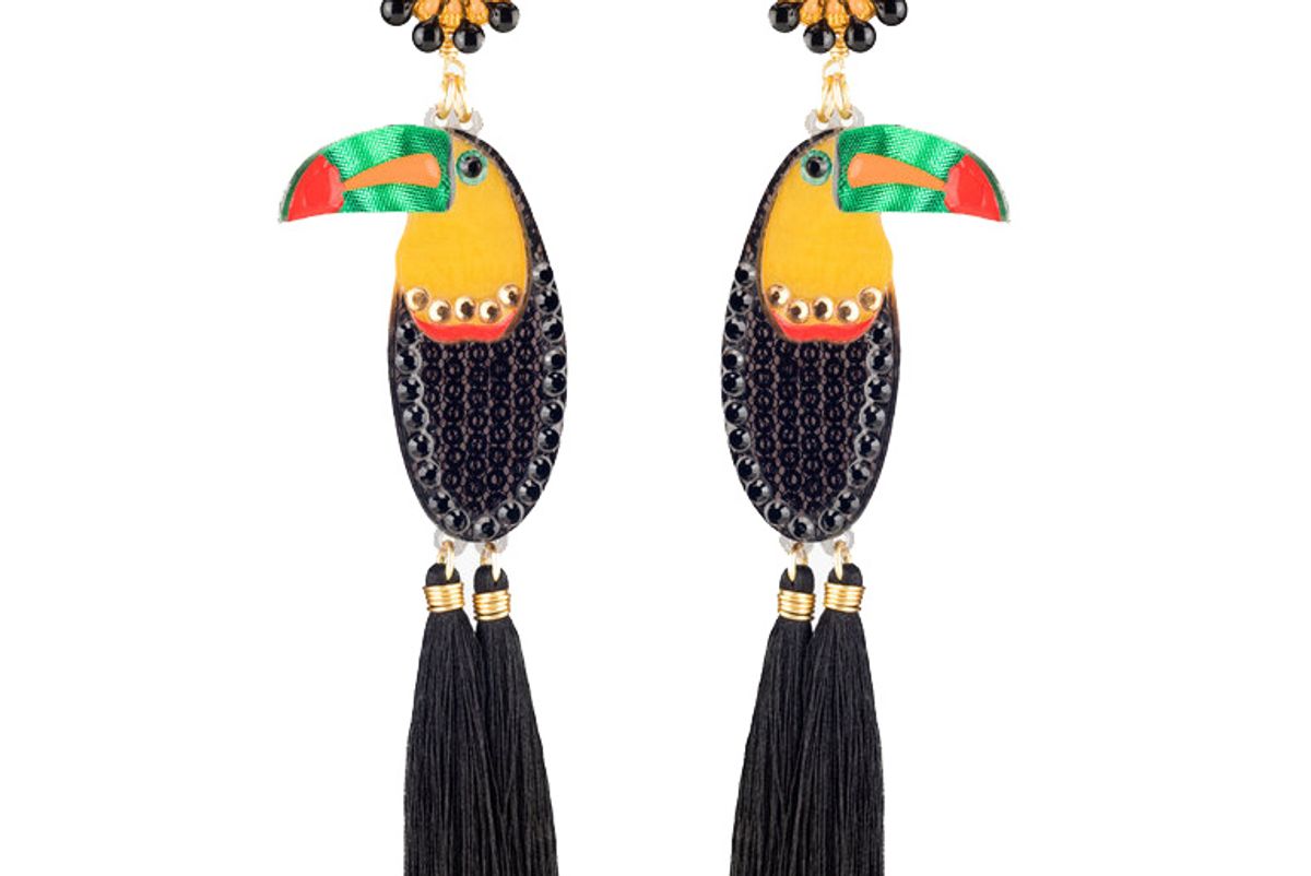 mercedes salazar keel billed toucan earrings