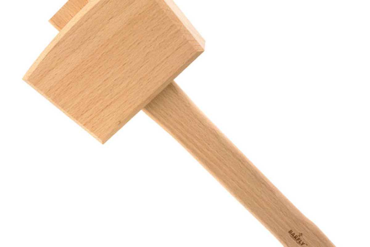 mercer culinary barfly wood ice mallet