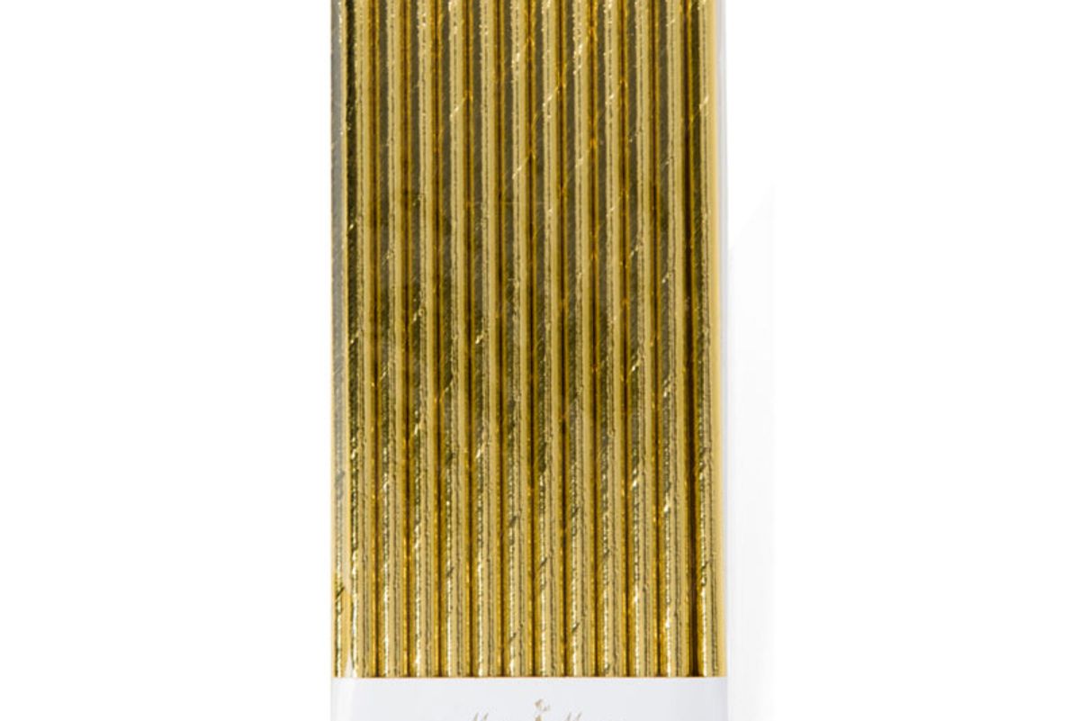 Gold Foil Straws