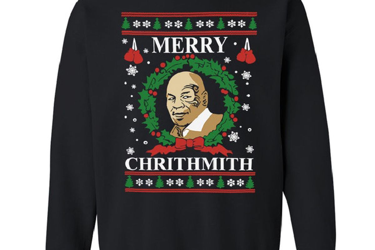 Merry Chrithmith Mike Tyson Ugly Christmas Sweater Unisex Crewneck