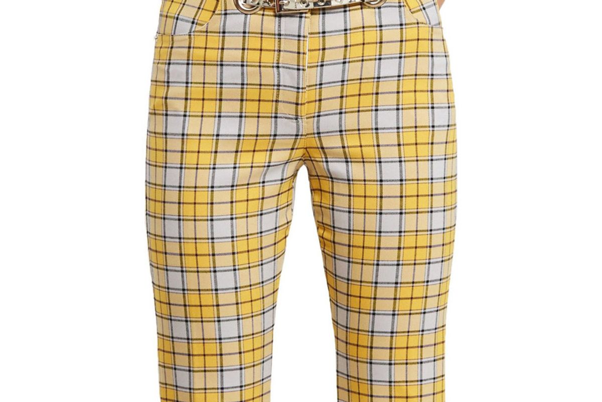 miaou morgan pant yellow plaid