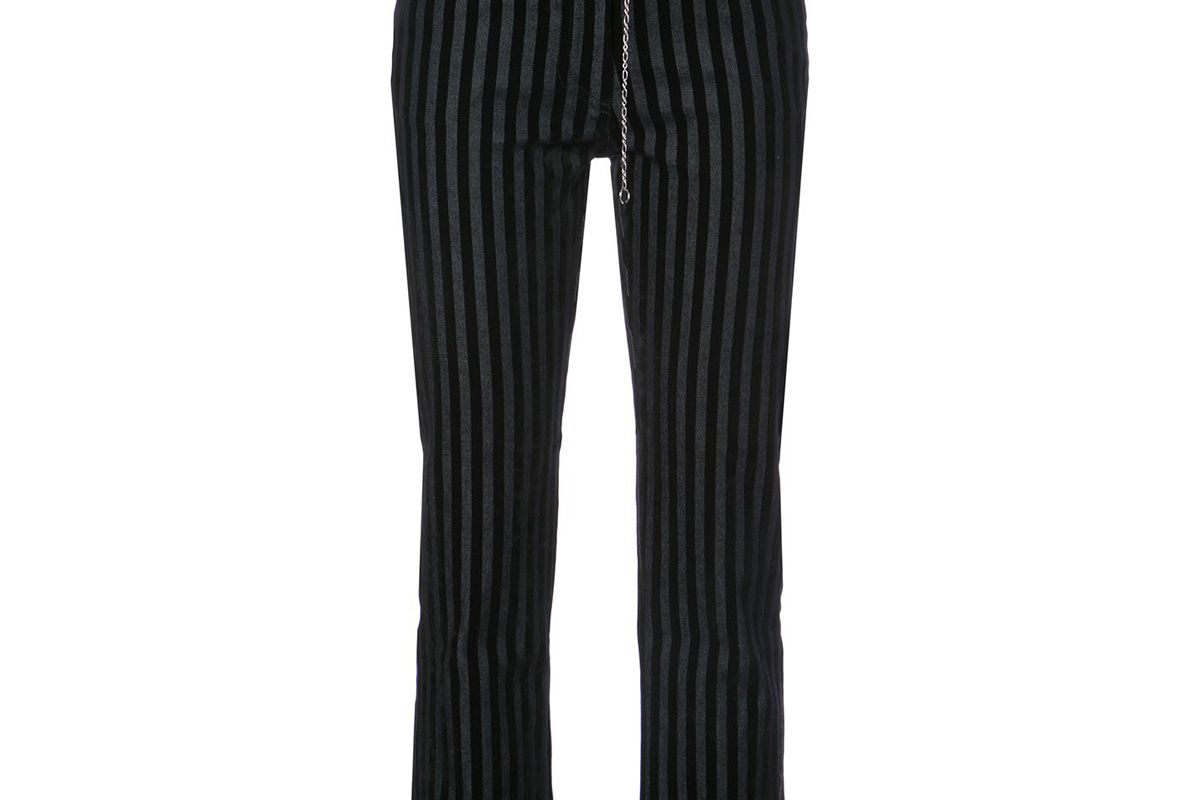 miaou morgan striped velvet pant