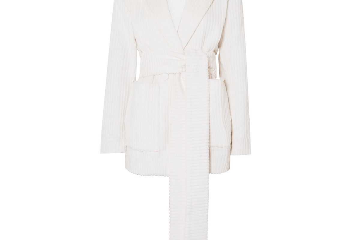 michael lo sordo marina belted cotton corduroy blazer