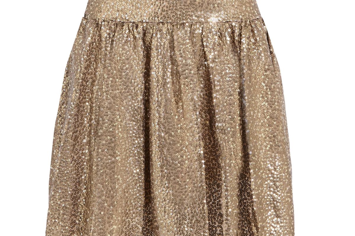 Sequined Tulle Mini Skirt