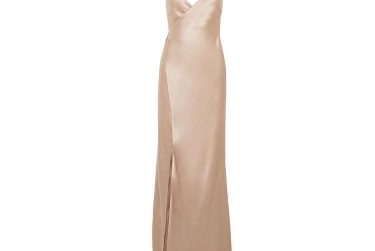 Silk-satin Wrap Gown