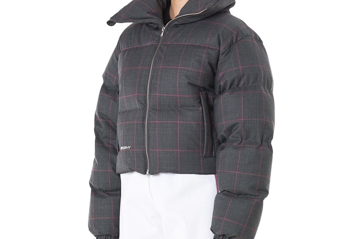 misbhv plaid woo ldown jacket