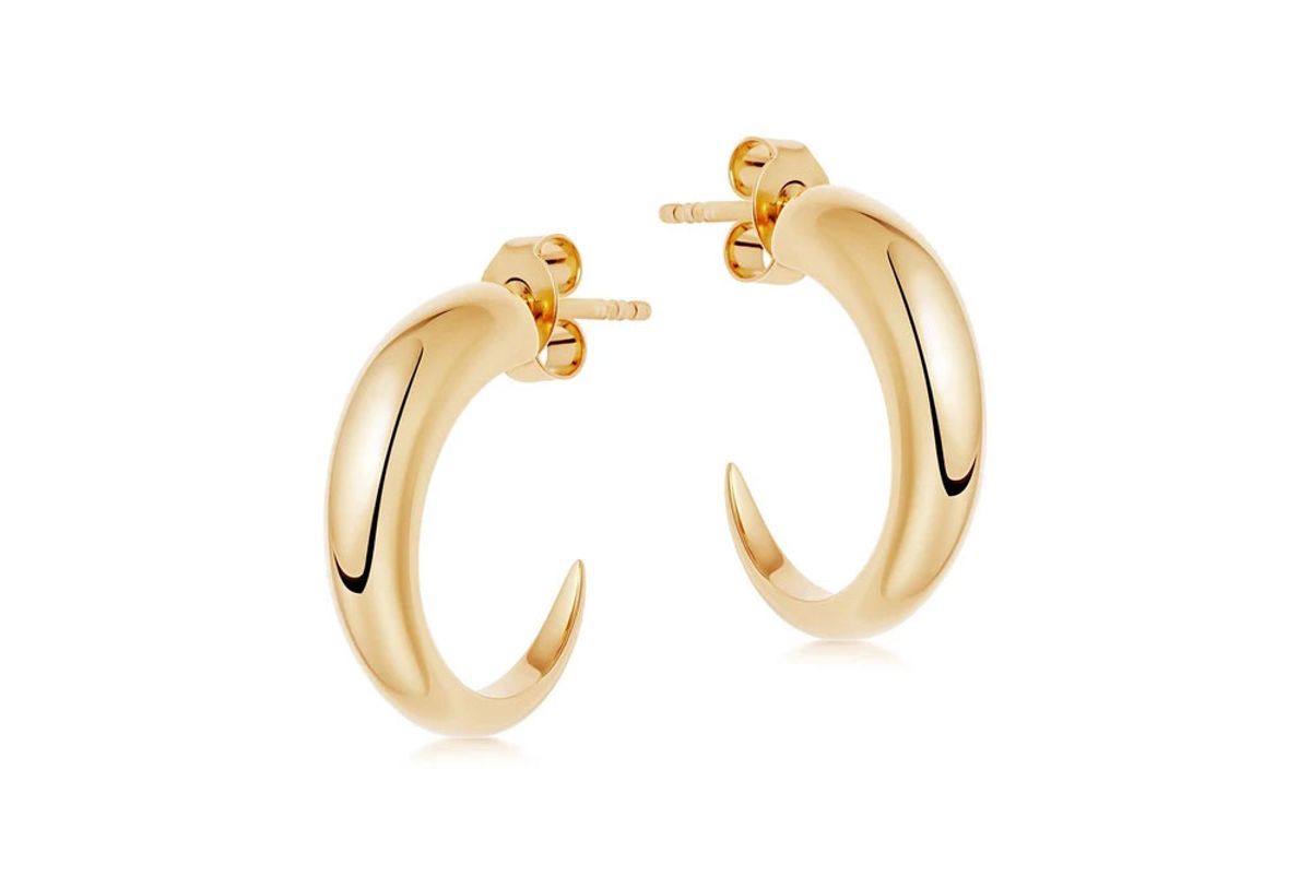 missoma gold medium plain claw hoop earrings