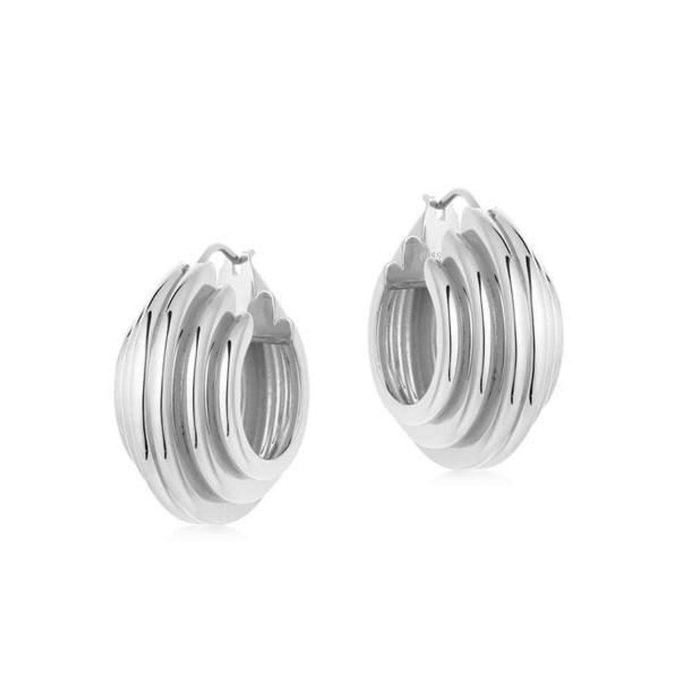 missoma lucy williams medium chunky ridge hoop aarrings