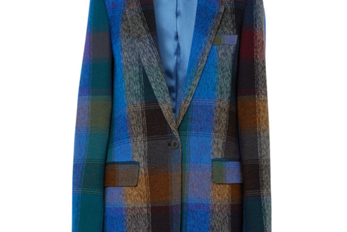 missoni checked wool blend blazer