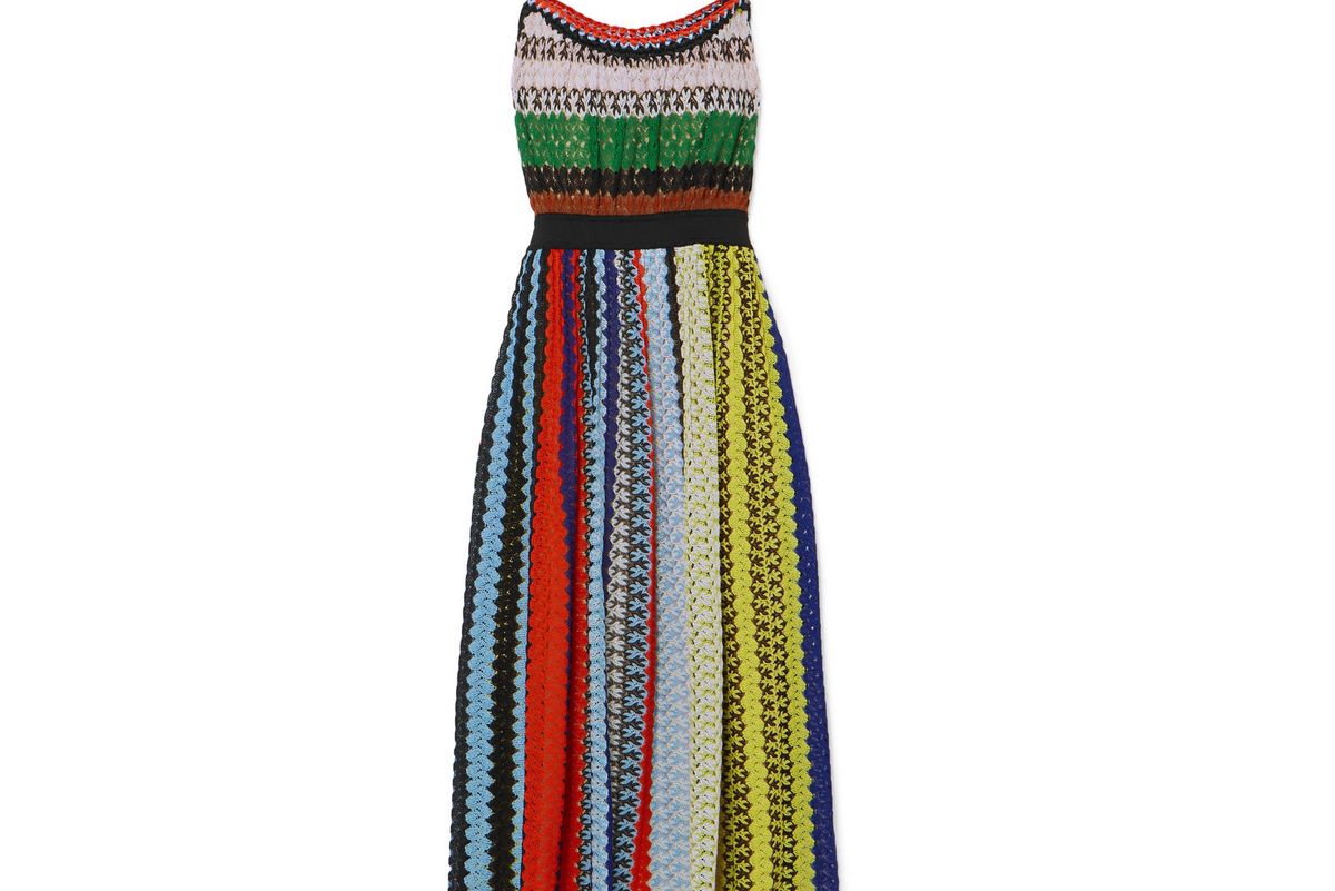 missoni chrochet knit midi dress