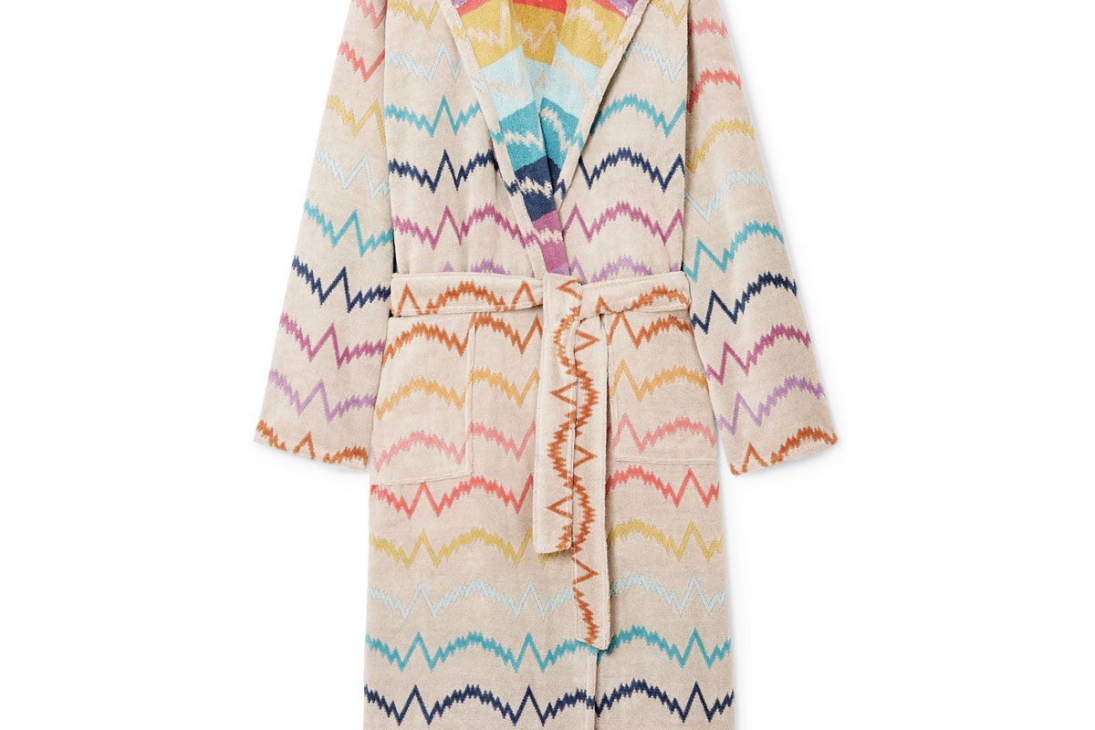 missoni home vera hooded cotton terry robe