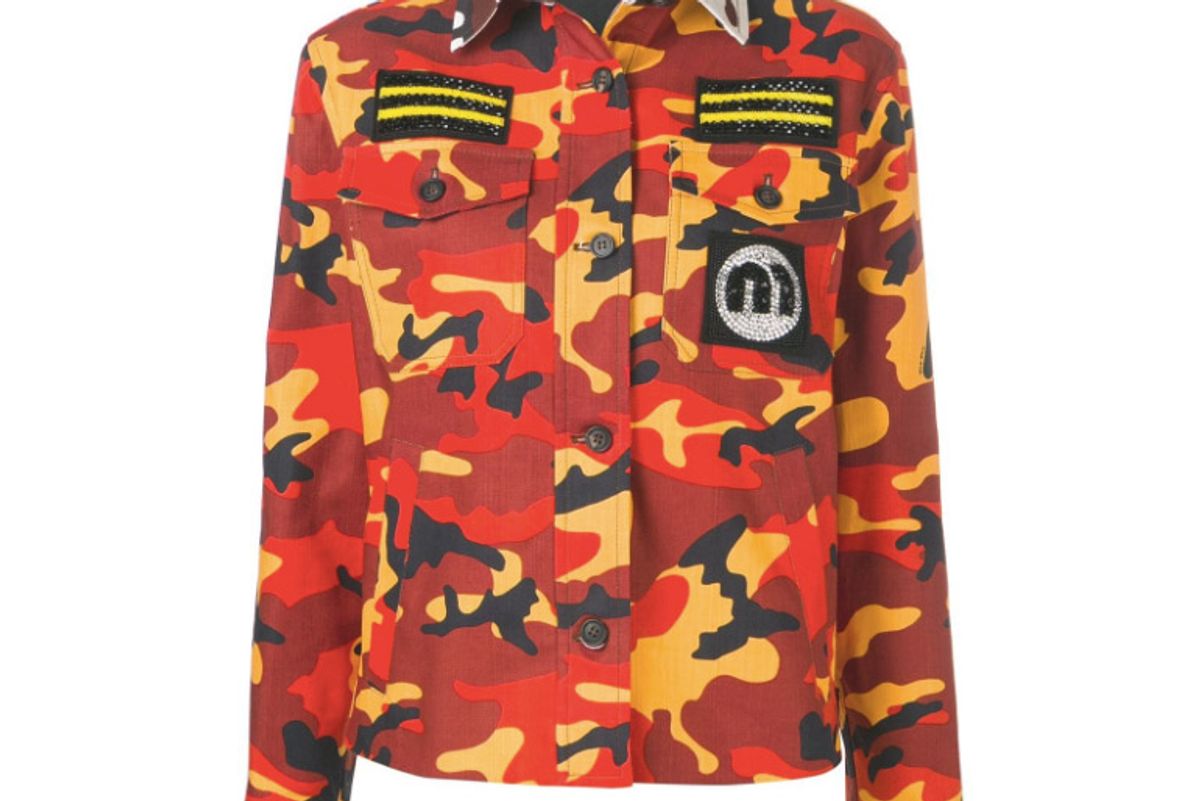 miu miu camouflage military jacket