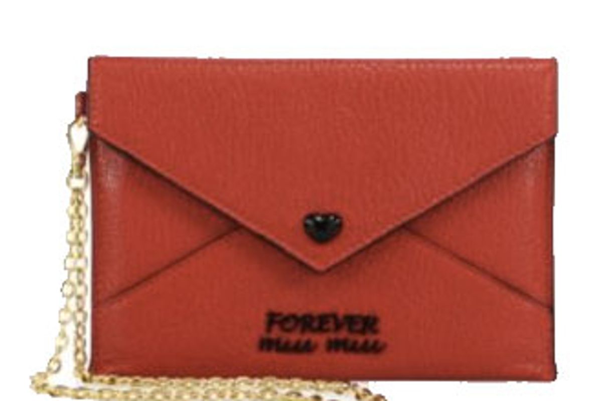 Leather Forever Envelope Chain Pouch