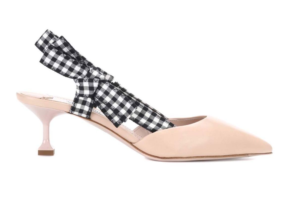 miu miu leather slingback pumps