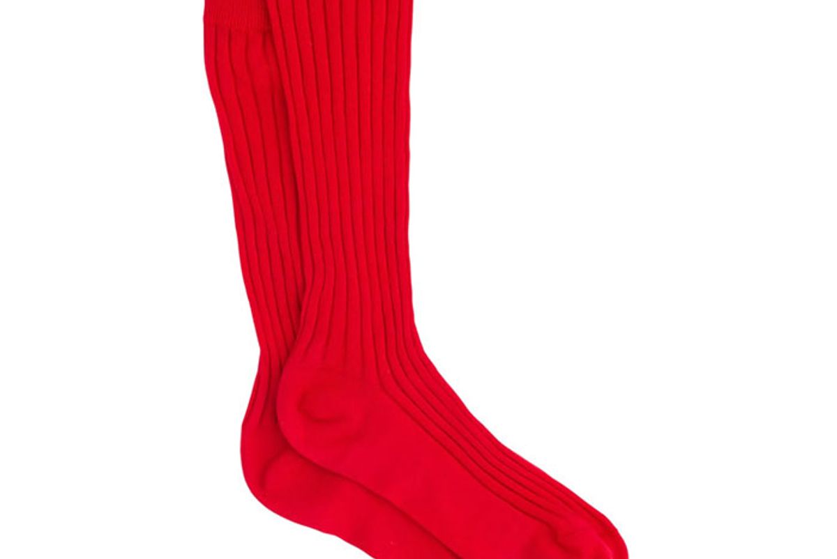 miu miu ribbed knit knee length socks