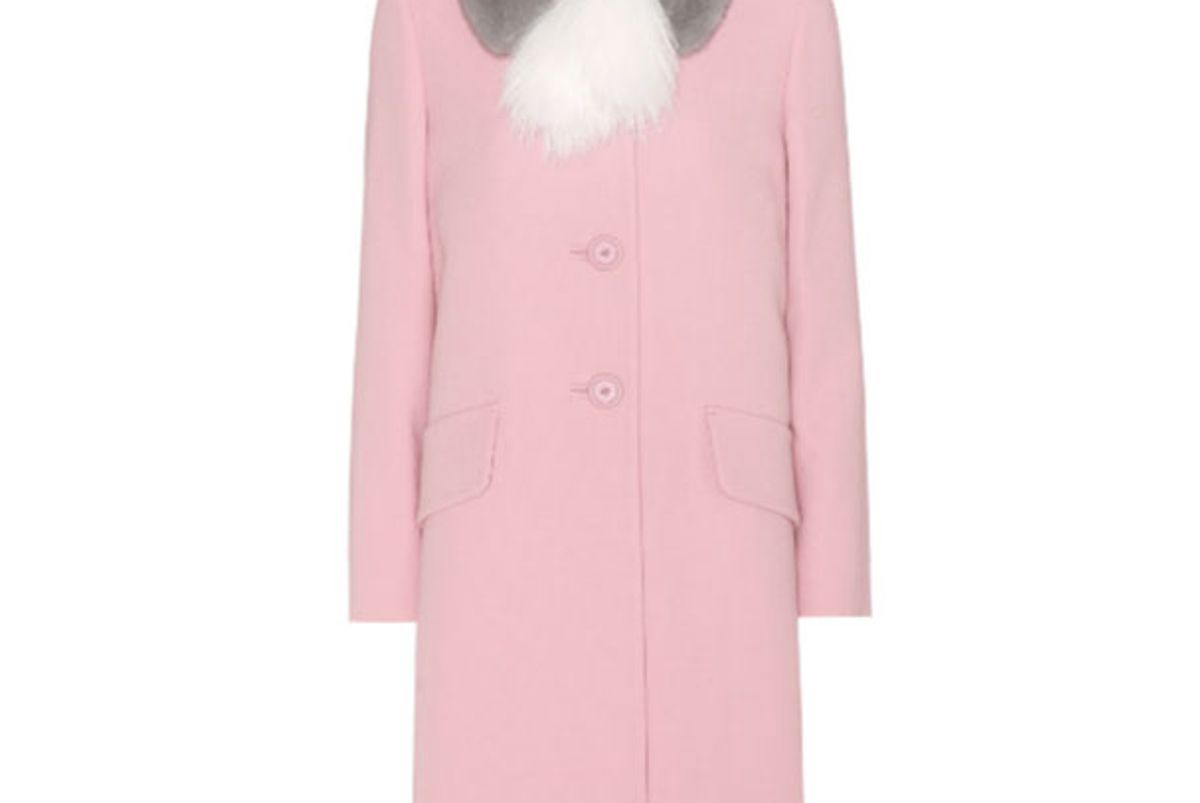 Virgin Wool Coat with Fur