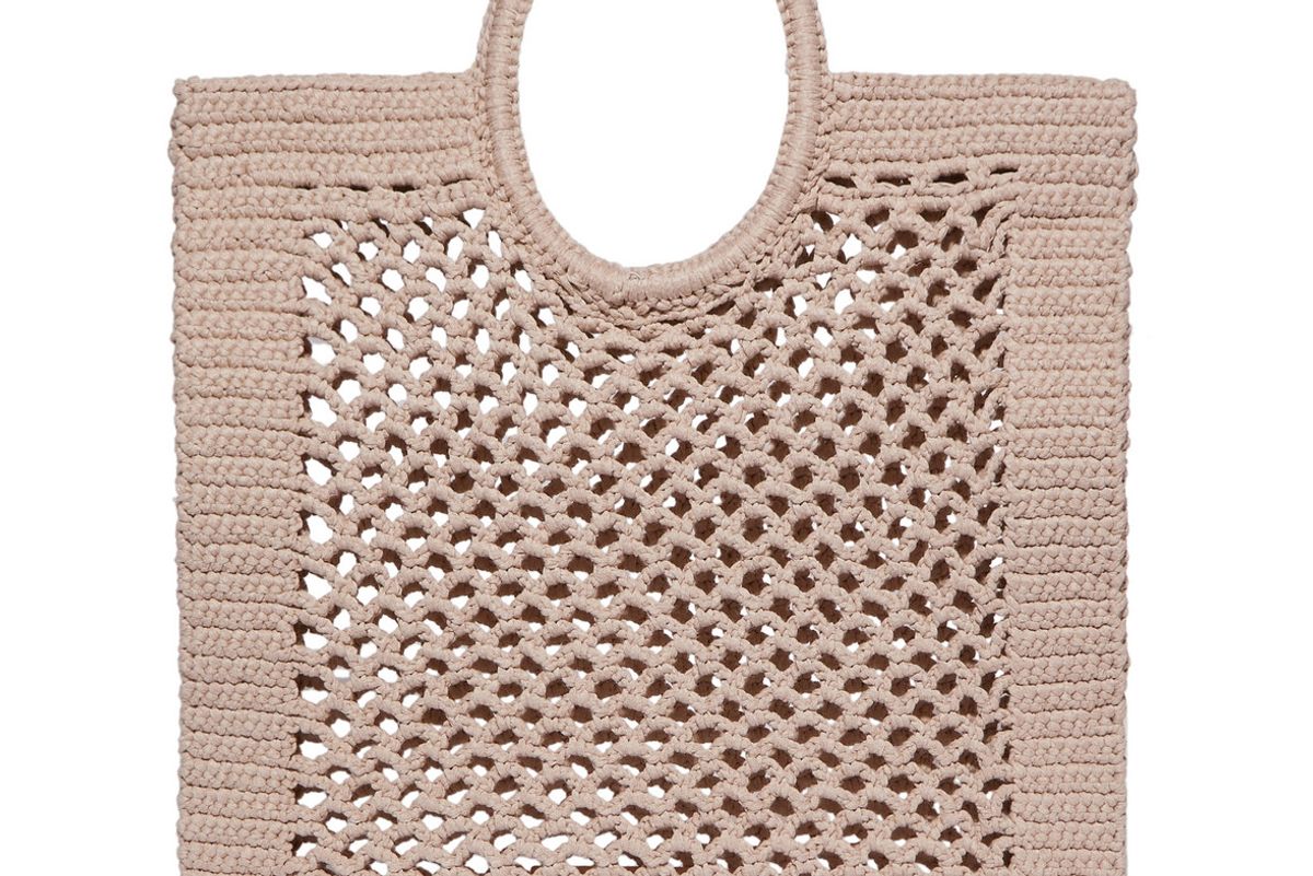 mizele sunbath crocheted cotton blend tote