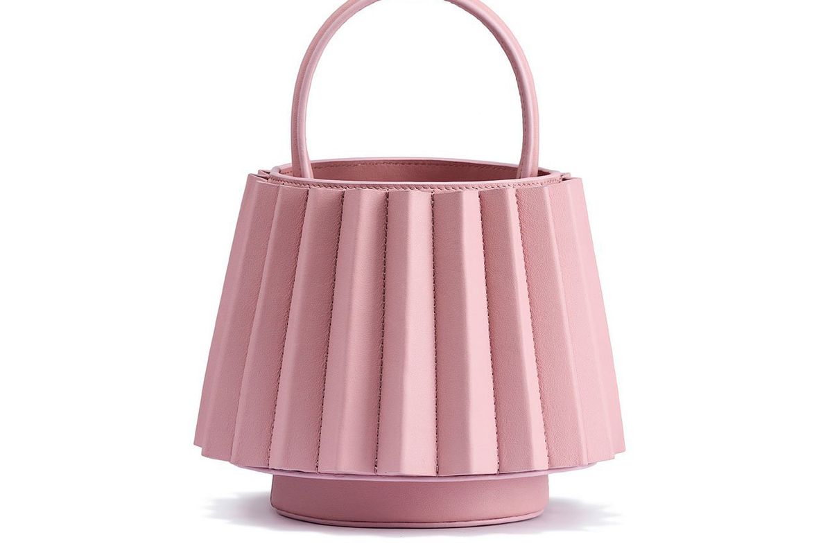 mlouye mini lantern bag pleated pink cloud