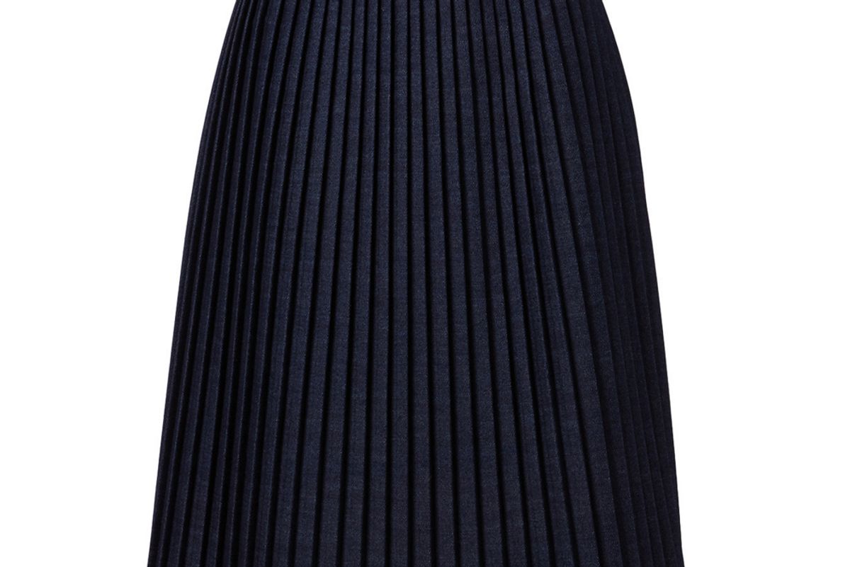 mm6 maison margiela cotton blend pleated skirt