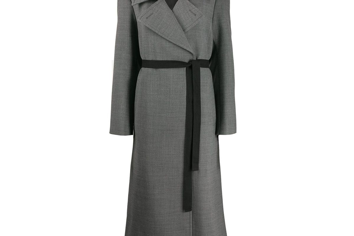 mm6 maison margiela techno wool trench coat