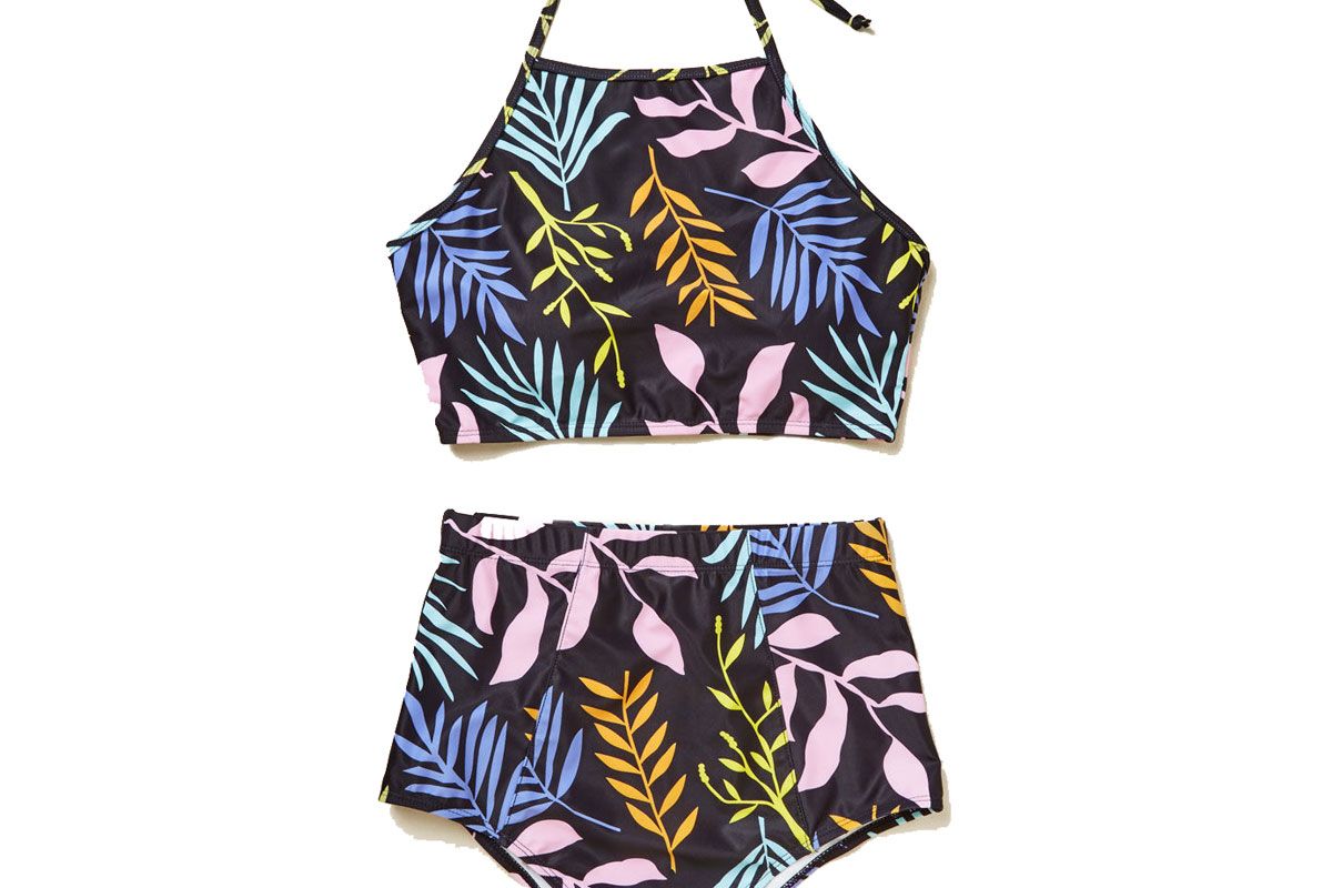 modcloth good volley miss molly high waisted bikini bottom