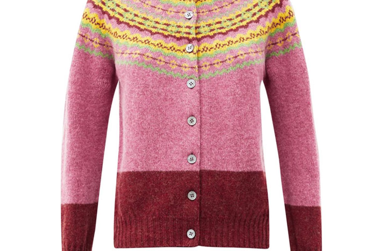 molly goddard timmy fair isle wool cardigan