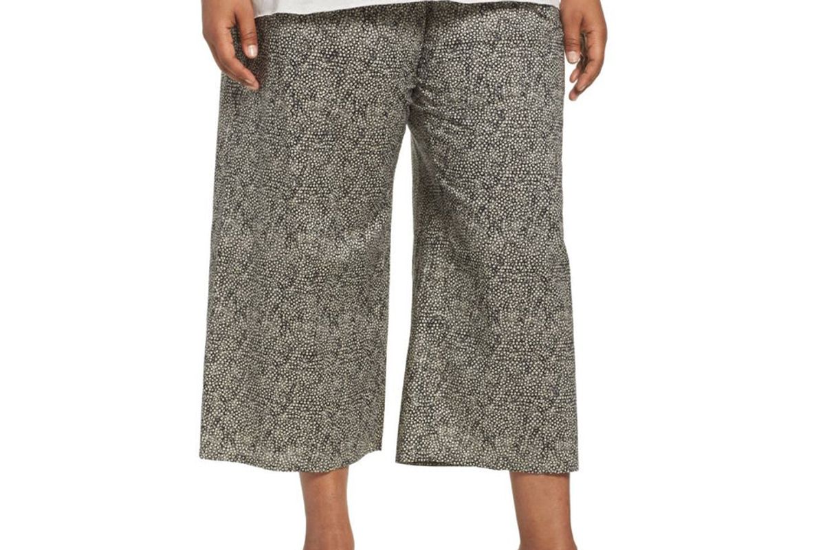 Droplet Print Organic Cotton Crop Pants