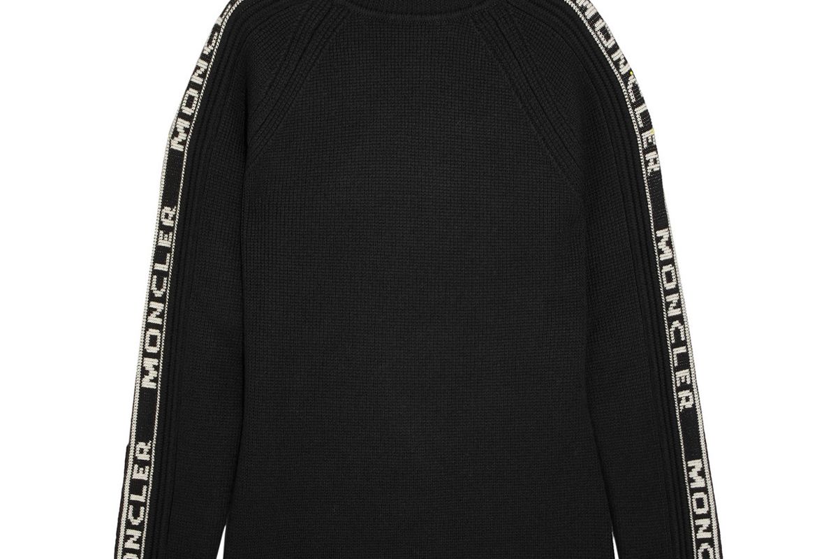 moncler intarsia wool turtleneck sweater