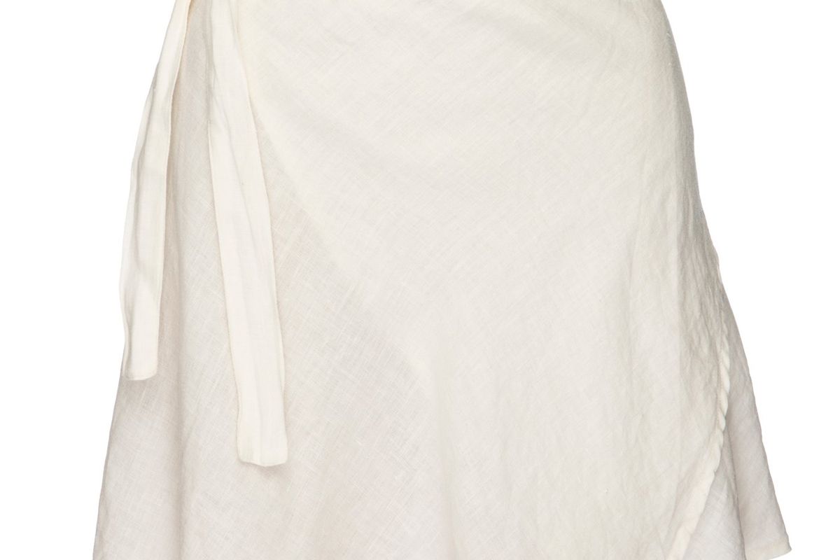 monday swimwear manaco linen skirt ivory