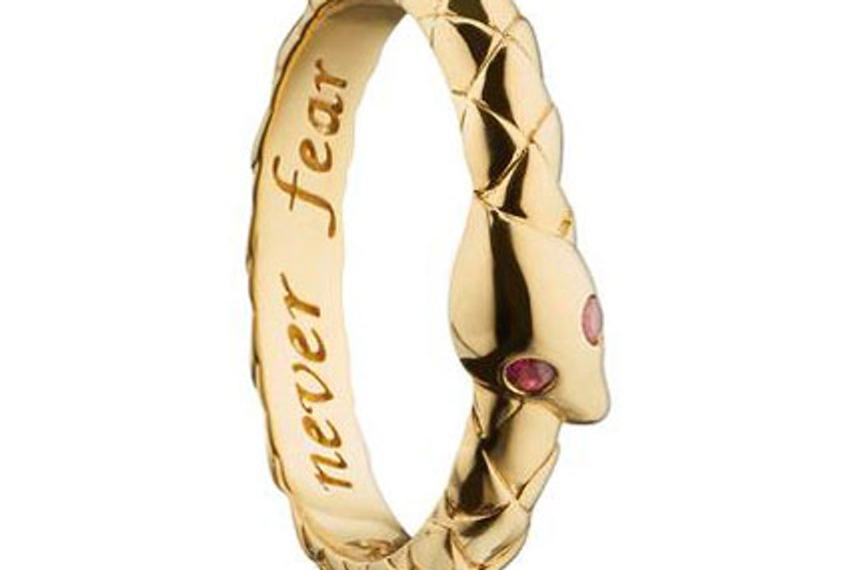 monica rich kosann never fear snake poesy stackable ring