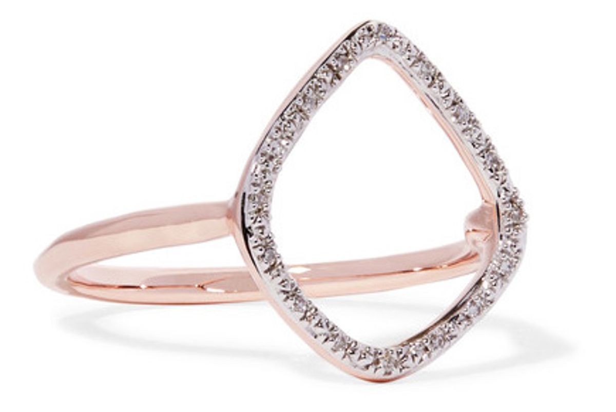 Riva Rose Gold Vermeil Diamond Ring